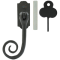 FROM THE ANVIL 33288 - BLACK MONKEYTAIL  LOCKING ESPAG FASTENER - LEFT HAND