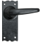 FROM THE ANVIL 33318 - BLACK OAK LEVER LATCH ON BACKPLATE SET