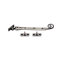 FROM THE ANVIL 33452 - ANTIQUE PEWTER MONKEYTAIL CAST CASEMENT STAY 203MM