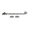 FROM THE ANVIL 33453 - ANTIQUE PEWTER MONKEYTAIL CAST CASEMENT STAY 254MM