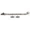 FROM THE ANVIL 33454 - ANTIQUE PEWTER MONKEYTAIL CAST CASEMENT STAY 305MM