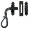 FROM THE ANVIL 33468 - BLACK LOCKING SHEPHERDS CROOK CASEMENT FASTENER - LEFT HAND