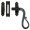 FROM THE ANVIL 33469 - BLACK LOCKING SHEPHERDS CROOK CASEMENT FASTENER - RIGHT HAND