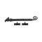 FROM THE ANVIL 33484 - BLACK 8 INCH CAST MONKEYTAIL STAY