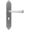 FROM THE ANVIL 33600 - PEWTER PATINA GOTHIC LEVER LOCK ON BACKPLATE SET
