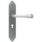 FROM THE ANVIL 33600 - PEWTER PATINA GOTHIC LEVER LOCK ON BACKPLATE SET