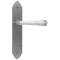 FROM THE ANVIL 33601 - PEWTER PATINA GOTHIC LEVER LATCH ON BACKPLATE SET
