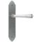 FROM THE ANVIL 33601 - PEWTER PATINA GOTHIC LEVER LATCH ON BACKPLATE SET