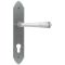 FROM THE ANVIL 33604 - PEWTER PATINA GOTHIC ESPAG LOCKING SET ON BACKPLATE SET 92MM