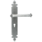 FROM THE ANVIL 33608 - PEWTER PATINA TUDOR LEVER LOCK ON BACKPLATE SET