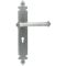 FROM THE ANVIL 33608 - PEWTER PATINA TUDOR LEVER LOCK ON BACKPLATE SET