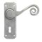 FROM THE ANVIL 33615 - PEWTER PATINA SPRUNG MONKEYTAIL LEVER LOCK ON BACKPLATE SET