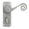 FROM THE ANVIL 33617 - PEWTER PATINA SPRUNG MONKEYTAIL LEVER ON BATHROOM BACKPLATE SET