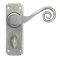 FROM THE ANVIL 33617 - PEWTER PATINA SPRUNG MONKEYTAIL LEVER ON BATHROOM BACKPLATE SET