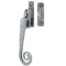 FROM THE ANVIL 33619 - PEWTER PATINA MONKEYTAIL LOCKING CASEMENT FASTENER WITH NIGHT VENT - RIGHT HAND