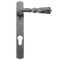 FROM THE ANVIL 33633 - PEWTER PATINA NARROW ESPAG LEVER LOCK SET ON BACKPLATE 92MM