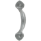 FROM THE ANVIL 33640 - PEWTER PATINA GOTHIC D PULL HANDLE 4 INCH