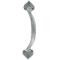 FROM THE ANVIL 33642 - PEWTER PATINA GOTHIC D PULL HANDLE 8 INCH