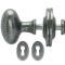 FROM THE ANVIL 33644 - PEWTER PATINA OVAL MORTICE RIM KNOB SET