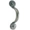 FROM THE ANVIL 33645 - PEWTER PATINA BEAN D PULL HANDLE 4 INCH