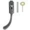 FROM THE ANVIL 33682 - PEWTER PATINA PEAR DROP LOCKING ESPAG FASTENER - LEFT HAND