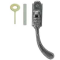 FROM THE ANVIL 33683 - PEWTER PATINA PEAR DROP LOCKING ESPAG FASTENER - RIGHT HAND