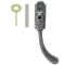 FROM THE ANVIL 33683 - PEWTER PATINA PEAR DROP LOCKING ESPAG FASTENER - RIGHT HAND