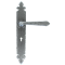 FROM THE ANVIL 33730 - PEWTER PATINA CROMWELL SPRUNG DOOR LEVER ON LOCK BACKPLATE