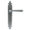 FROM THE ANVIL 33731 - PEWTER PATINA CROMWELL SPRUNG DOOR LEVER ON LATCH BACKPLATE
