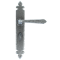 FROM THE ANVIL 33732 - PEWTER PATINA CROMWELL SPRUNG DOOR LEVER ON BATHROOM BACKPLATE
