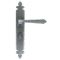 FROM THE ANVIL 33732 - PEWTER PATINA CROMWELL SPRUNG DOOR LEVER ON BATHROOM BACKPLATE