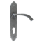 FROM THE ANVIL 33765 - PEWTER PATINA GOTHIC CURVED EURO LOCKING SET ON BACKPLATE SET 92MM
