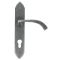 FROM THE ANVIL 33765 - PEWTER PATINA GOTHIC CURVED EURO LOCKING SET ON BACKPLATE SET 92MM