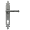 FROM THE ANVIL 33766 - PEWTER PATINA TUDOR ESPAG LEVER ON EURO LOCK BACKPLATE - 92MM CENTRES