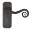 FROM THE ANVIL 33901 - BEESWAX UNSPRUNG MONKEYTAIL LEVER ON LATCH BACKPLATE
