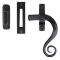 FROM THE ANVIL 33953 - BLACK LOCKING MONKEYTAIL CASEMENT FASTENER - RIGHT HAND
