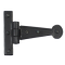 FROM THE ANVIL 33986 - BLACK T-HINGE WITH PENNY END 4 INCH