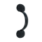 FROM THE ANVIL 33998 - BLACK BEAN D PULL HANDLE 6 INCH