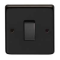 FROM THE ANVIL 34200/2 - MATT BLACK 10 AMP TWO WAY SINGLE SWITCH