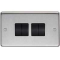 FROM THE ANVIL 34203/1 - SATIN STAINLESS 10 AMP TWO WAY QUAD SWITCH
