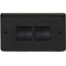 FROM THE ANVIL 34203/2 - MATT BLACK 10 AMP TWO WAY QUAD SWITCH