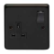 FROM THE ANVIL 34223/2 - MATT BLACK 13 AMP DP SINGLE SWITCHED SOCKET