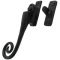 FROM THE ANVIL 51417L - BLACK MONKEYTAIL  LOCKING CASEMENT FASTENER WITH NIGHT VENT - LEFT HAND