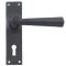 FROM THE ANVIL 73113 - BEESWAX STRAIGHT SPRUNG DOOR LEVER ON LOCK BACKPLATE