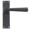 FROM THE ANVIL 73114 - BEESWAX STRAIGHT SPRUNG DOOR LEVER ON LATCH BACKPLATE