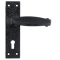 FROM THE ANVIL 73217M - BLACK CLASSIC V LEVER ON LOCK BACKPLATE