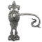 FROM THE ANVIL 83500 - CURLY TAIL DOOR LEVER ON LOCK BACKPLATE - NATURAL