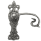 FROM THE ANVIL 83501 - CURLY TAIL DOOR LEVER ON LATCH BACKPLATE - NATURAL
