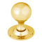 FROM THE ANVIL 83630 - POLISHED BRASS CAST BALL MORTICE KNOB SET