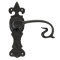 FROM THE ANVIL 83694 - BLACK CURLY LEVER ON LATCH BACKPLATE SET